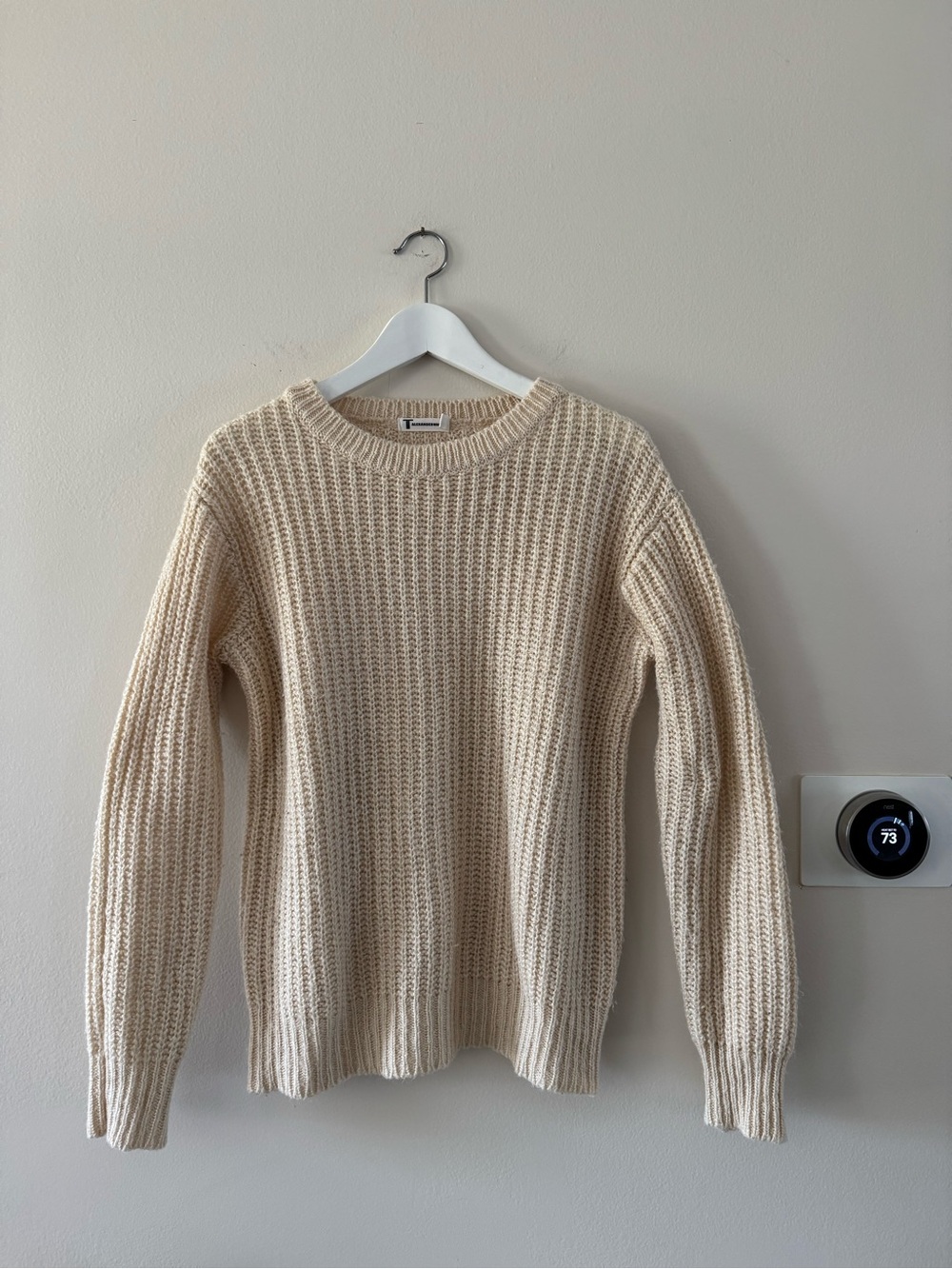 Alexander Wang Beige Chunky Knit Sweater